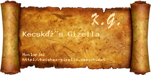 Kecskés Gizella névjegykártya